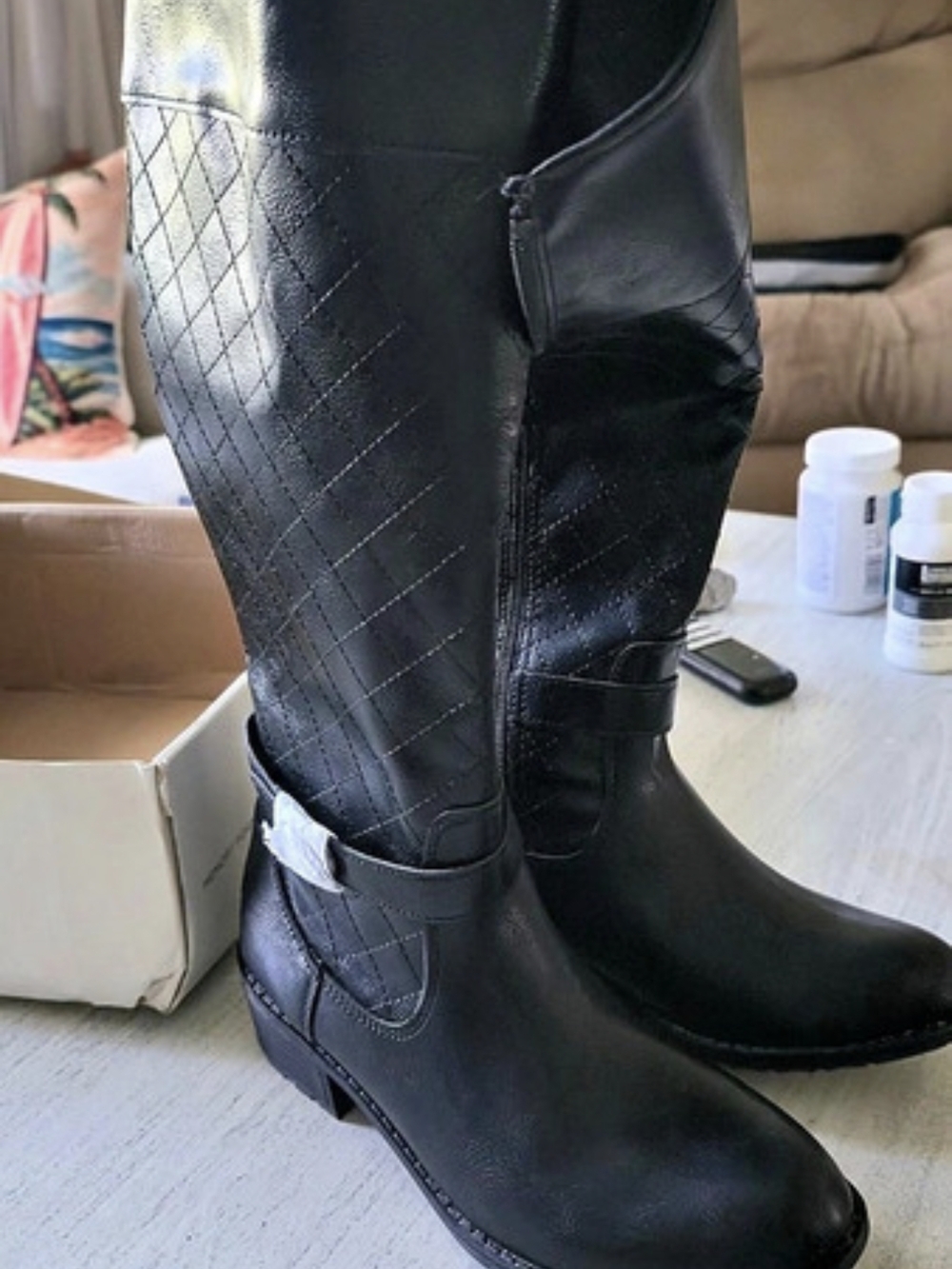 Black Knee-High Boots Like New